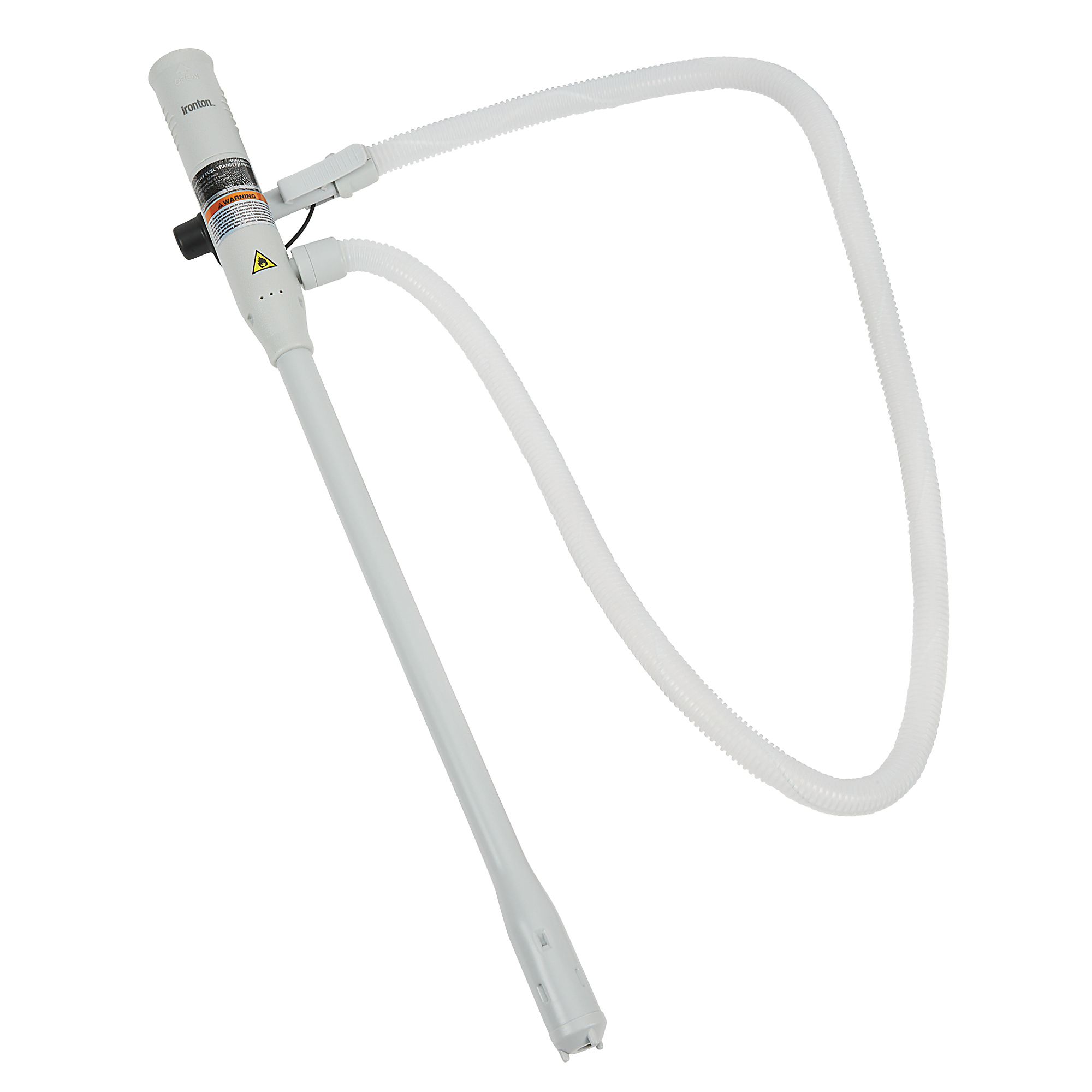 Ironton Battery-Powered Fuel Transfer Pump, 3.2 GPM, Fits 4.3ft. Hose